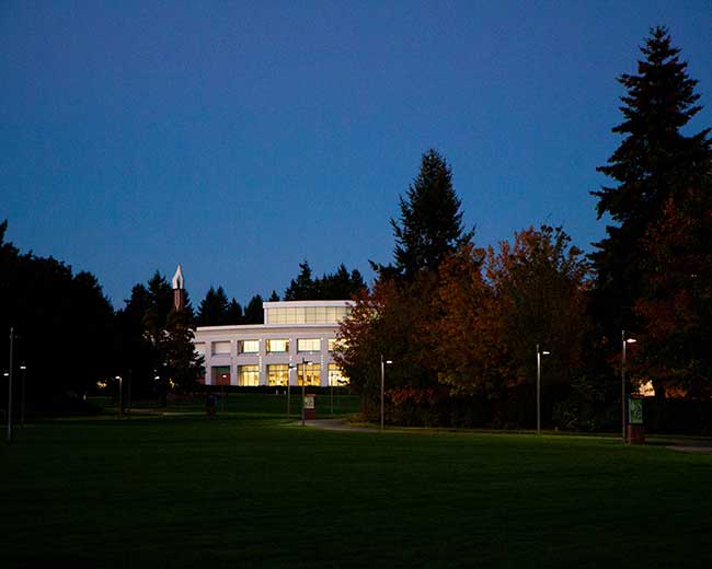 campus at night
